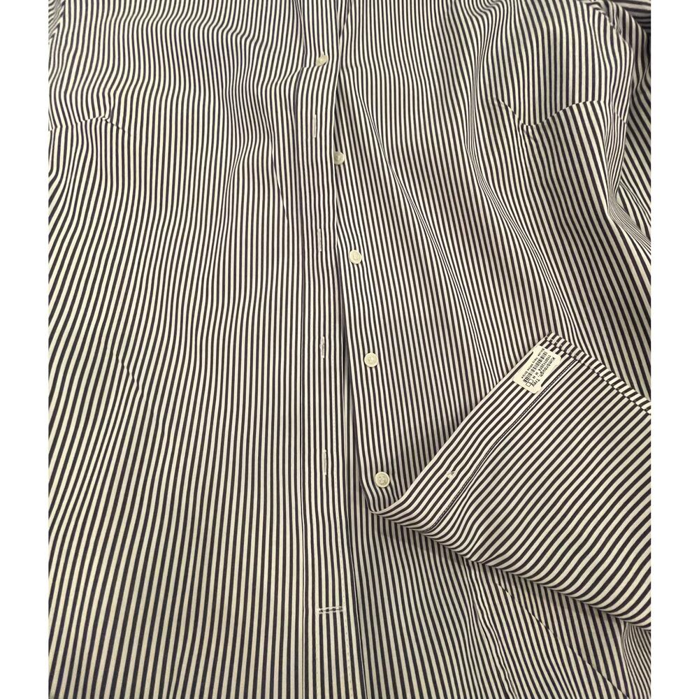 Gap Oversized Button Down Dark Gray Striped Shirt… - image 8